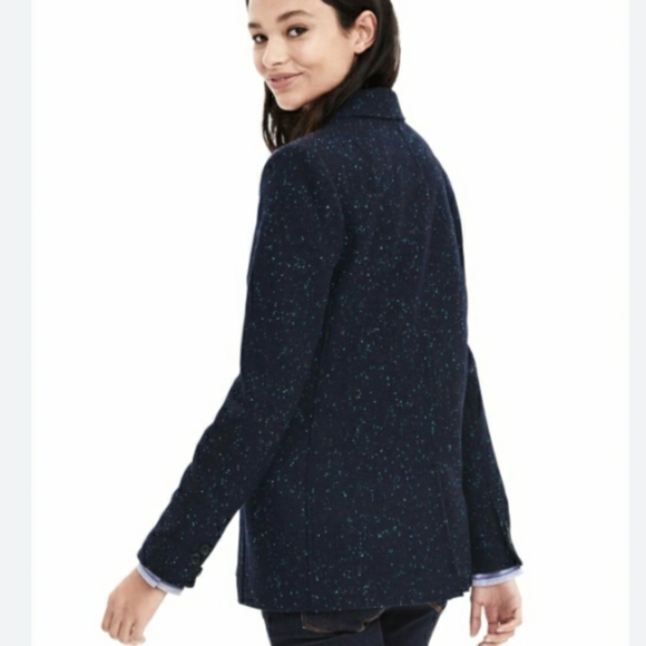 Banana Republic Wool Jacket Blazer Navy Speckled - Picture 7 of 10